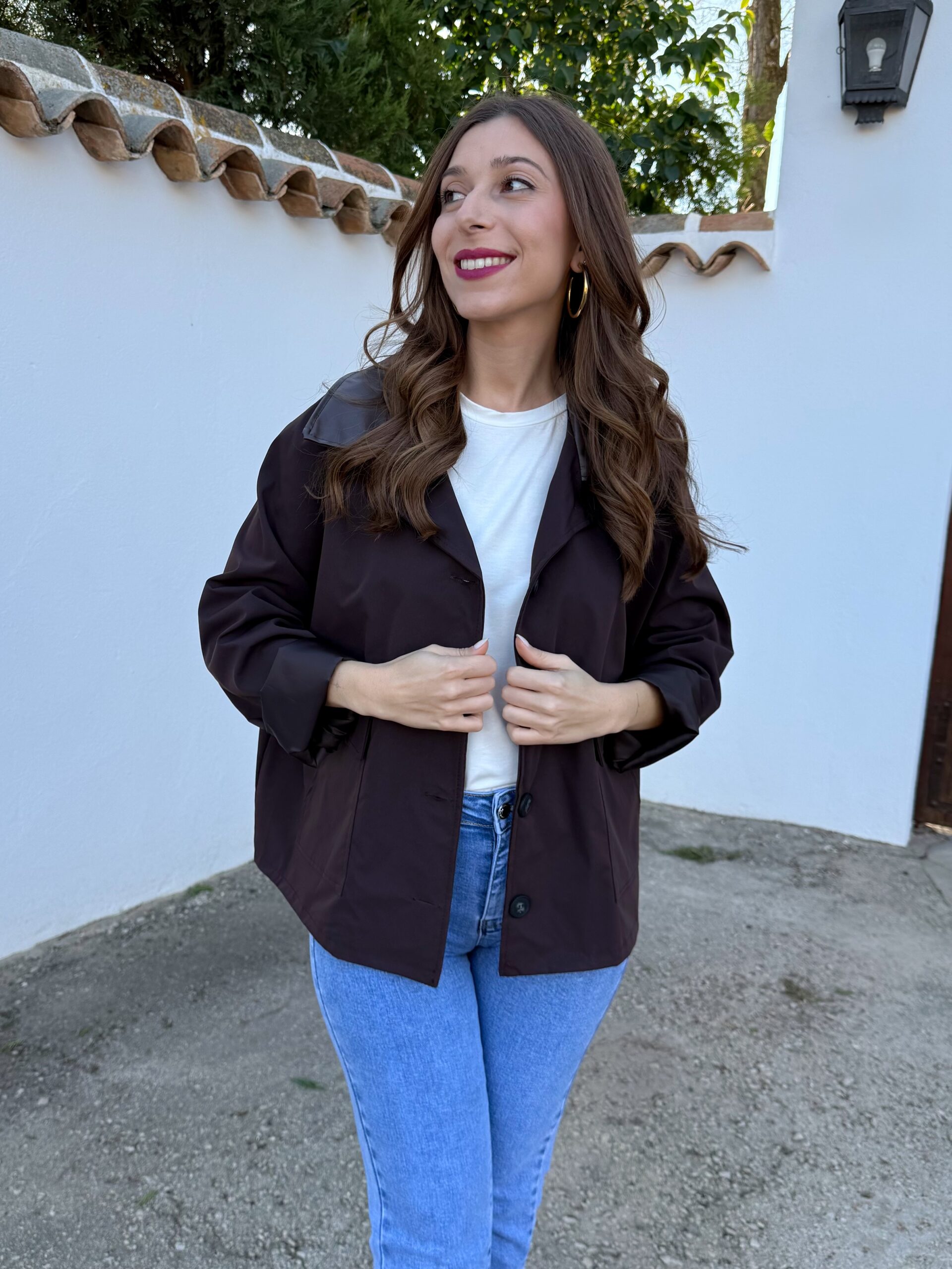 Gabardina Corta Chocolate - Imagen 6