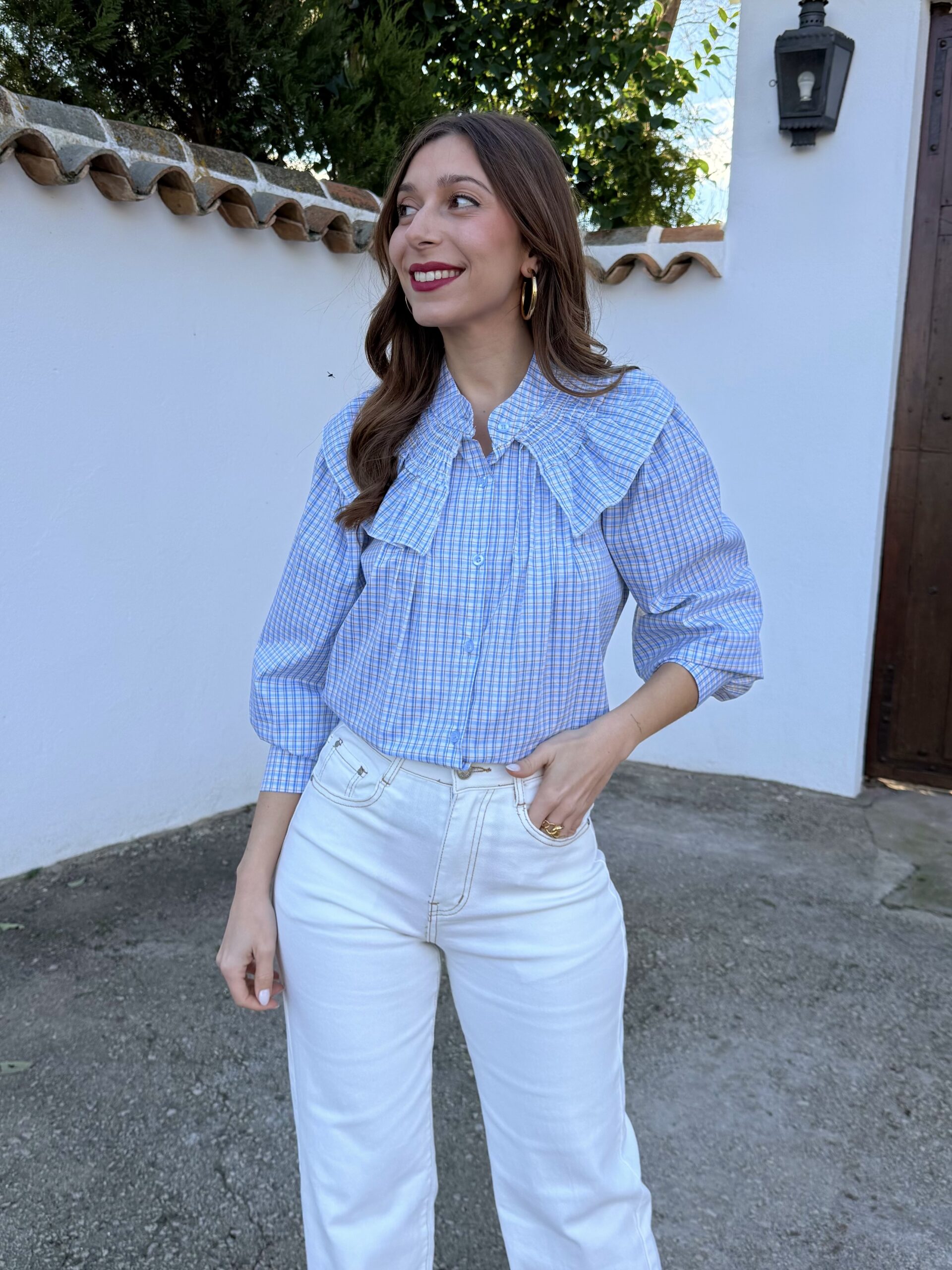 Camisa Cuello Alba Azul - Imagen 5