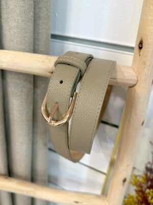 Cinturón Piel Beige