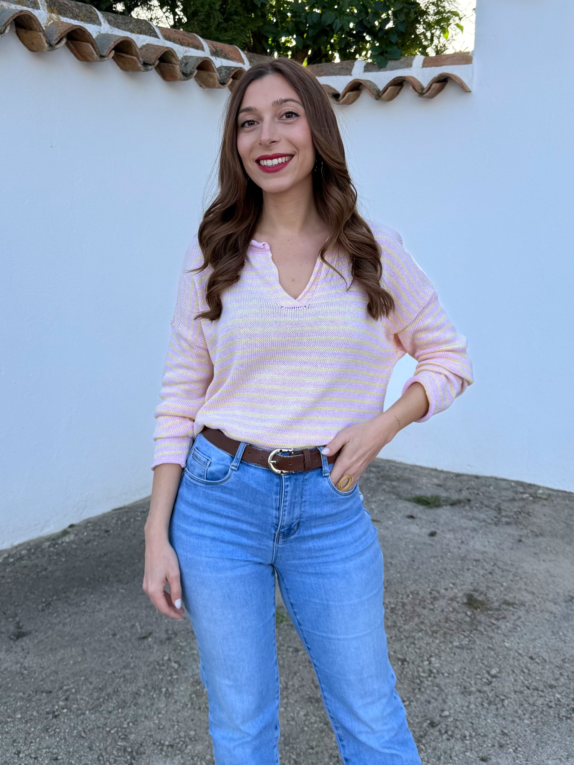 Jersey Cuello Abierto Rosa - Imagen 5