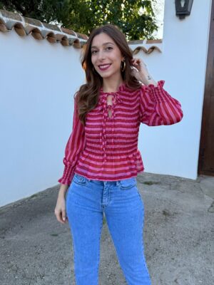 Blusa Elodie Rayas Rosa