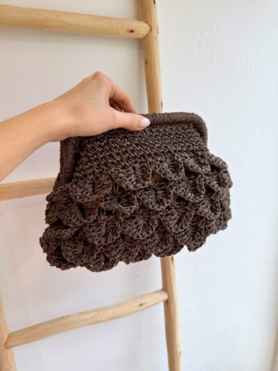 Bolso Rafia Marrón Chocolate