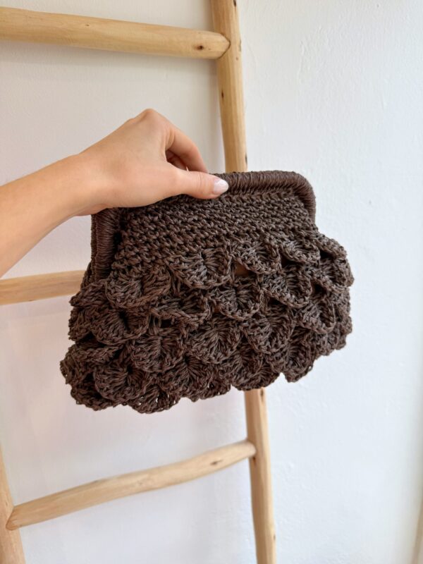 Bolso Rafia Marrón Chocolate
