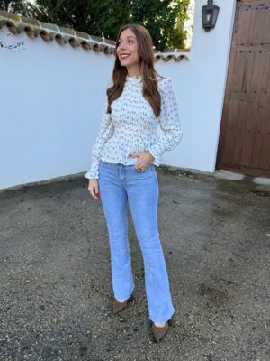 Pantalón Vaquero Campana Claro