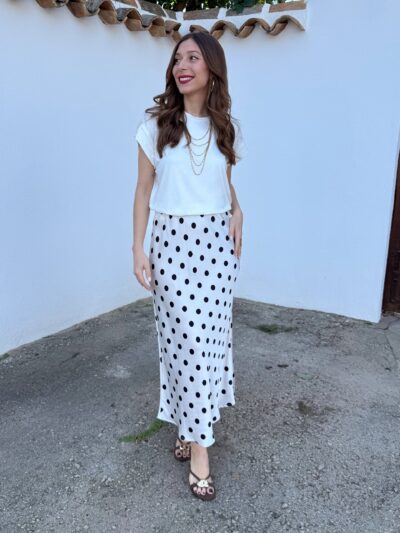 Falda Lunares Blanco/Negro - Talla única