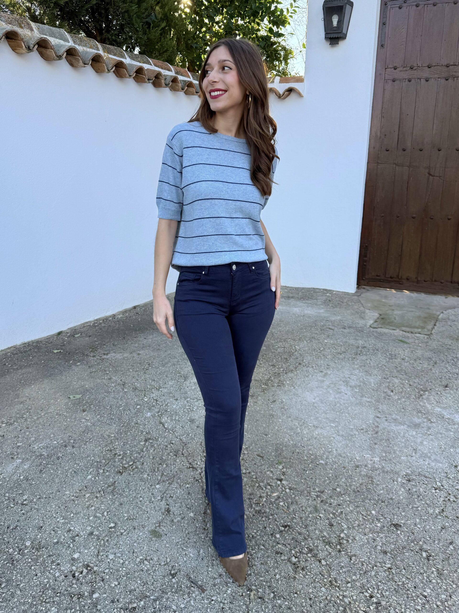 Pantalón Campana Azul Marino - Imagen 6