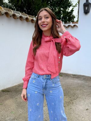 Camisa Sofía Vichy Rojo