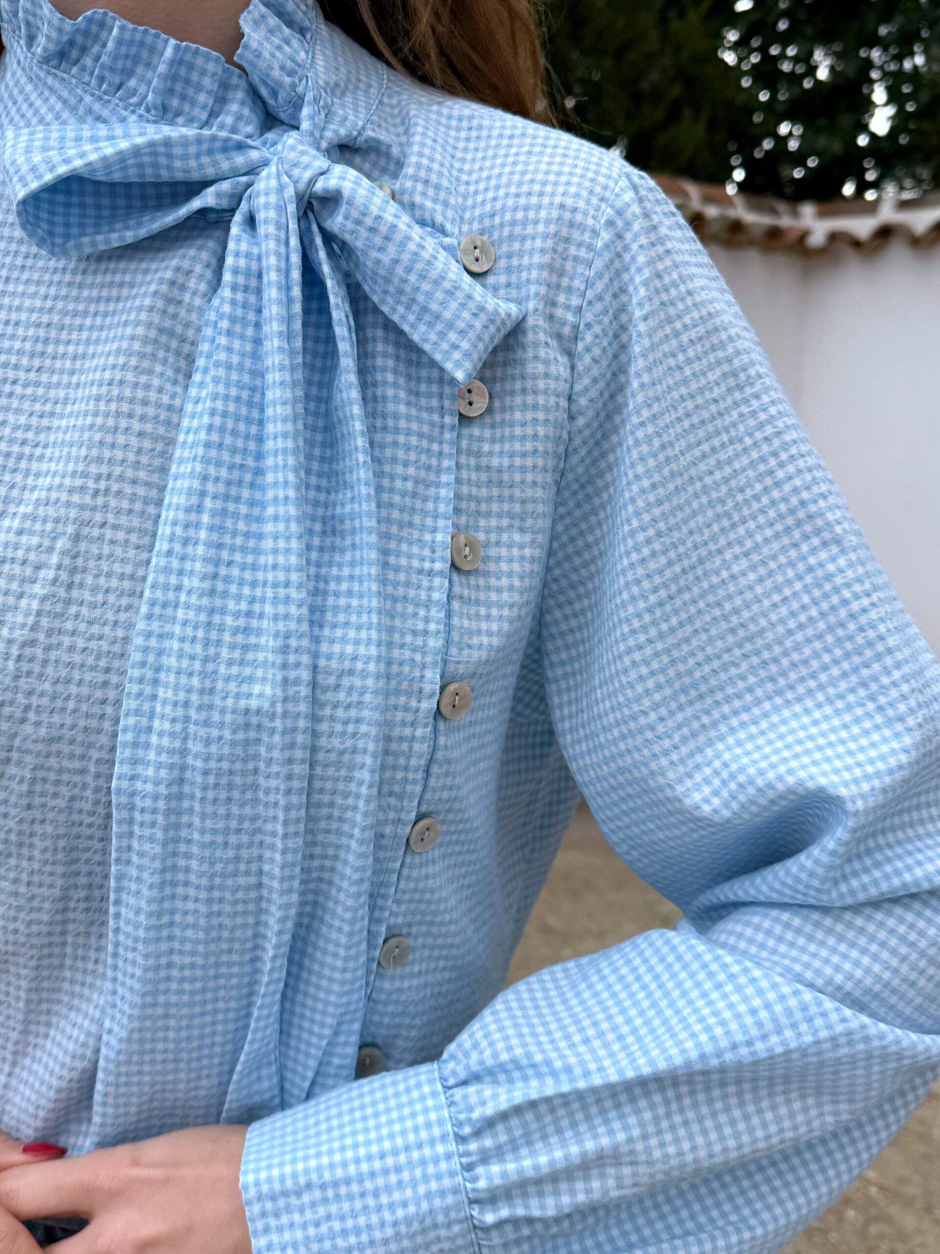 Camisa Sofía Vichy Azul - Imagen 2