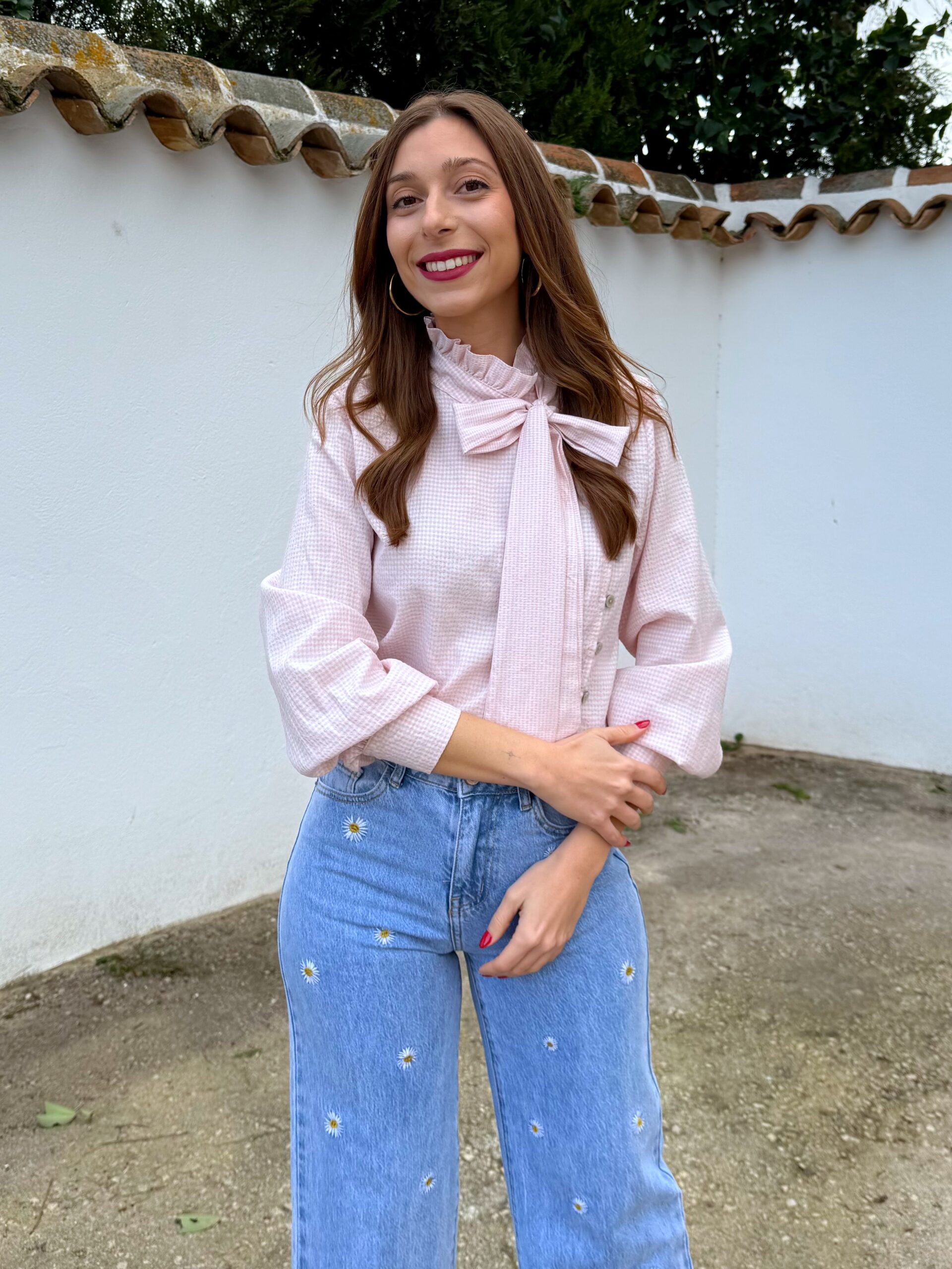 Camisa Sofía Vichy Rosa - Imagen 4