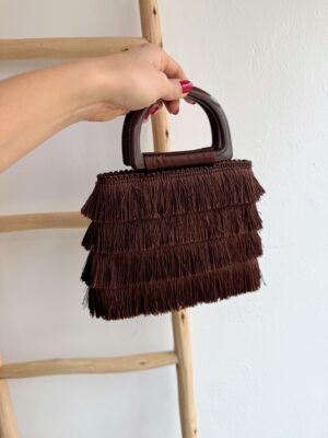 Bolso Flecos Marrón Chocolate