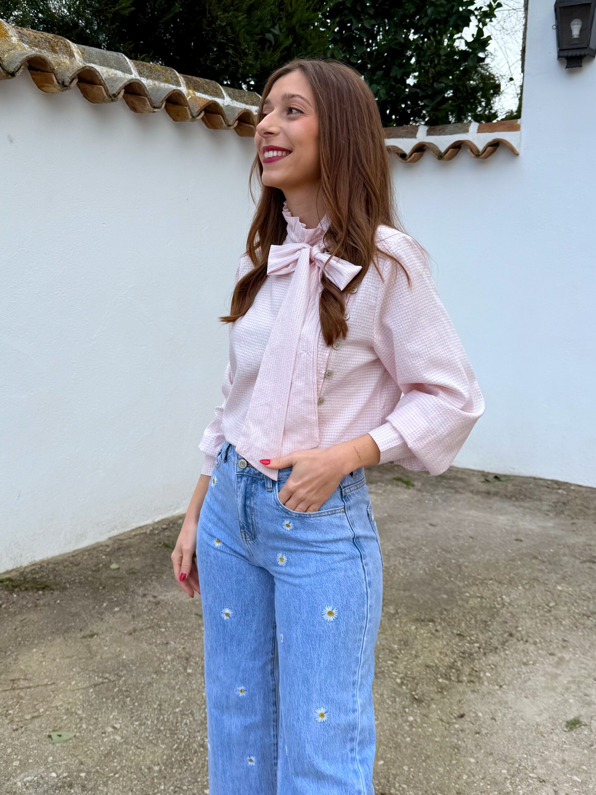 Camisa Sofía Vichy Rosa - Imagen 5