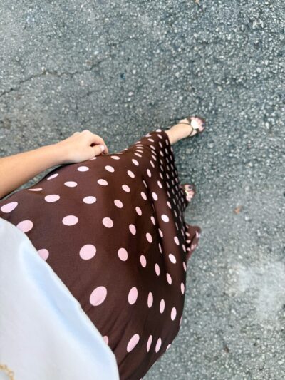 Falda Lunares Marrón/Rosa - Talla única