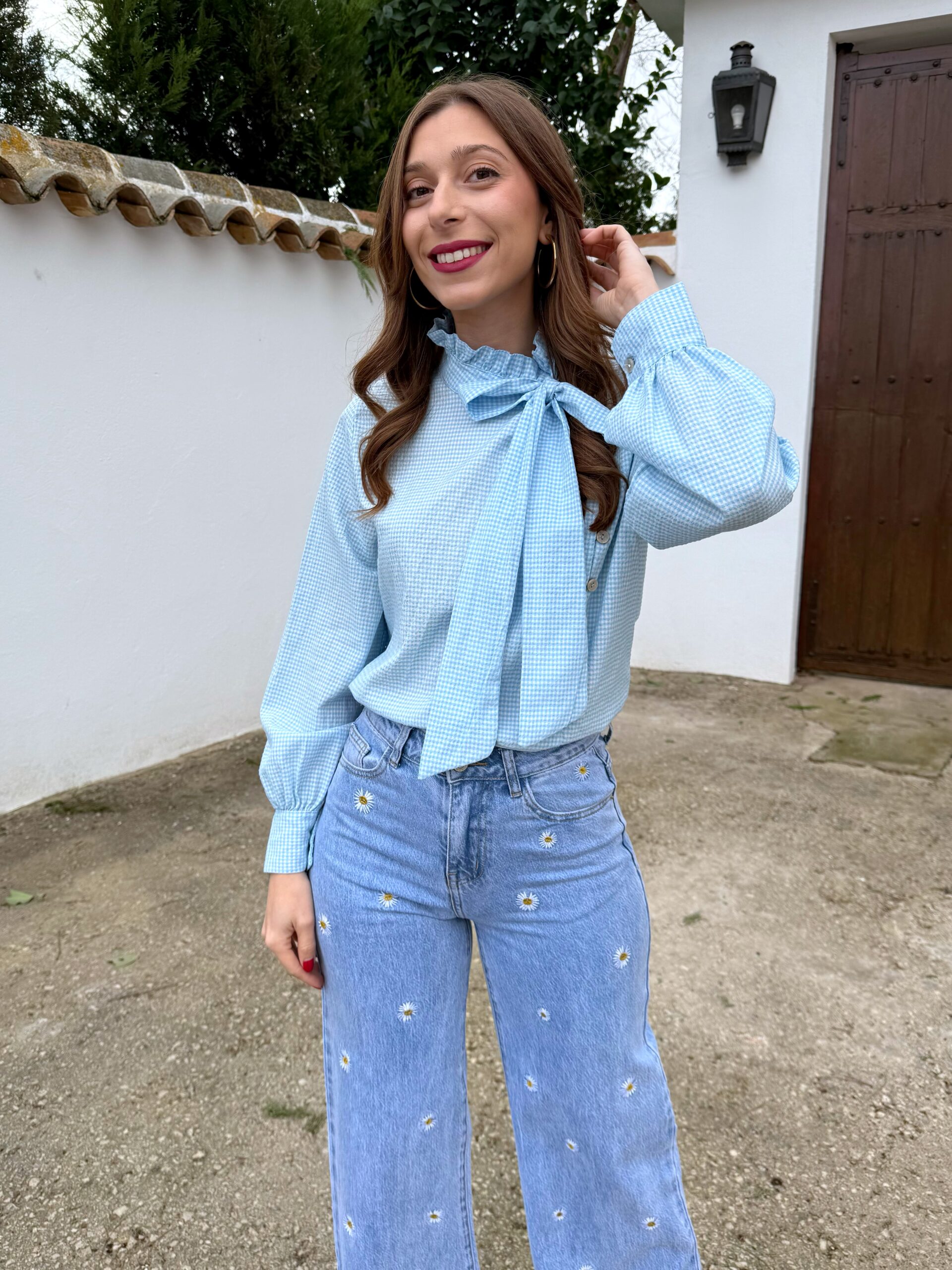 Camisa Sofía Vichy Azul - Imagen 3