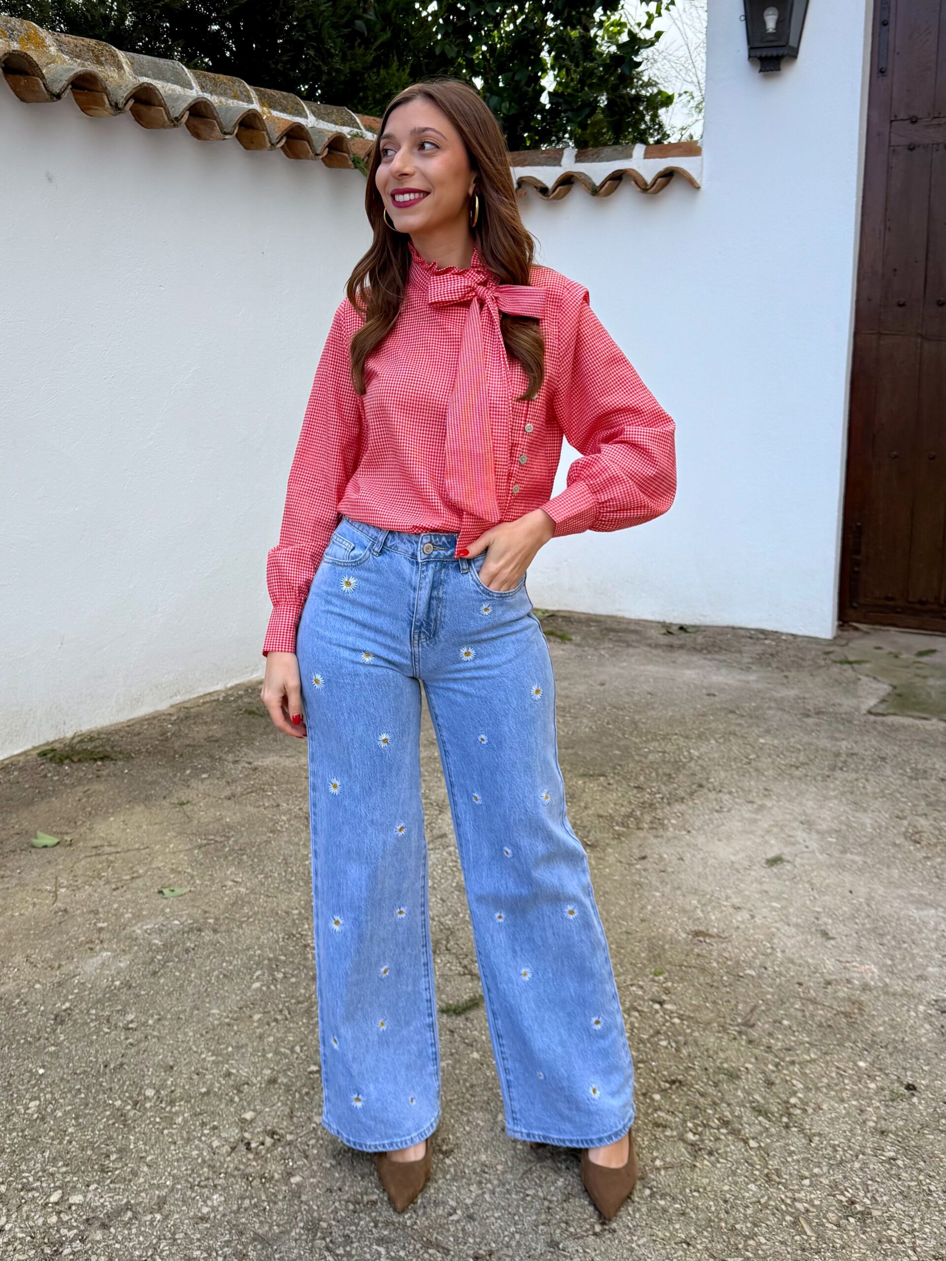 Camisa Sofía Vichy Rojo - Imagen 5