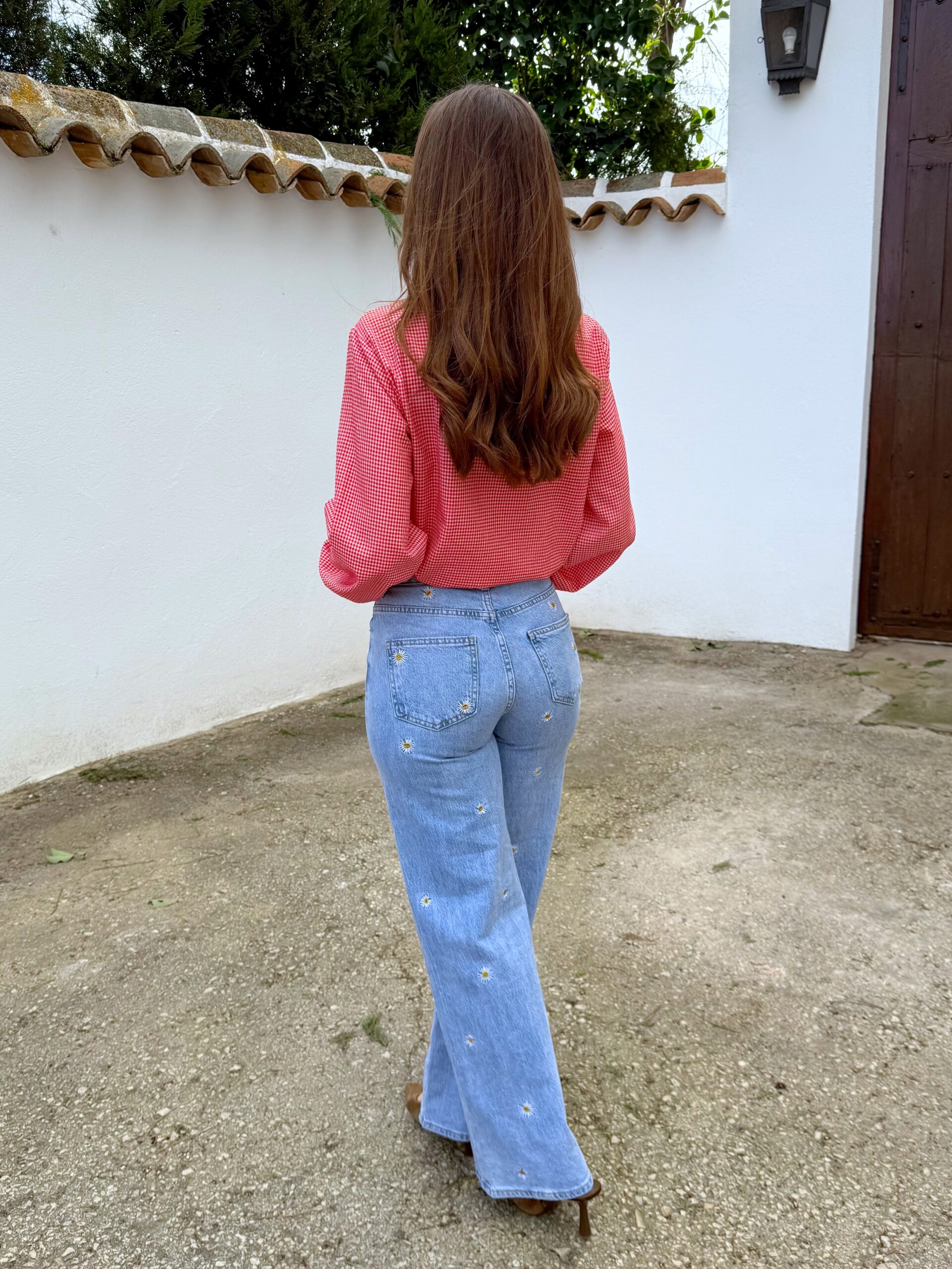 Pantalón Vaquero Margaritas - Imagen 4