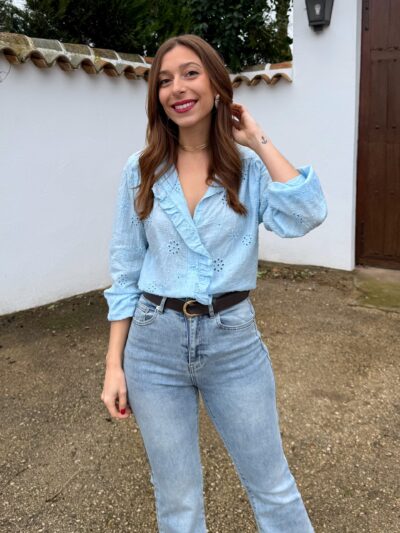 Camisa Nicole Azul - Talla única