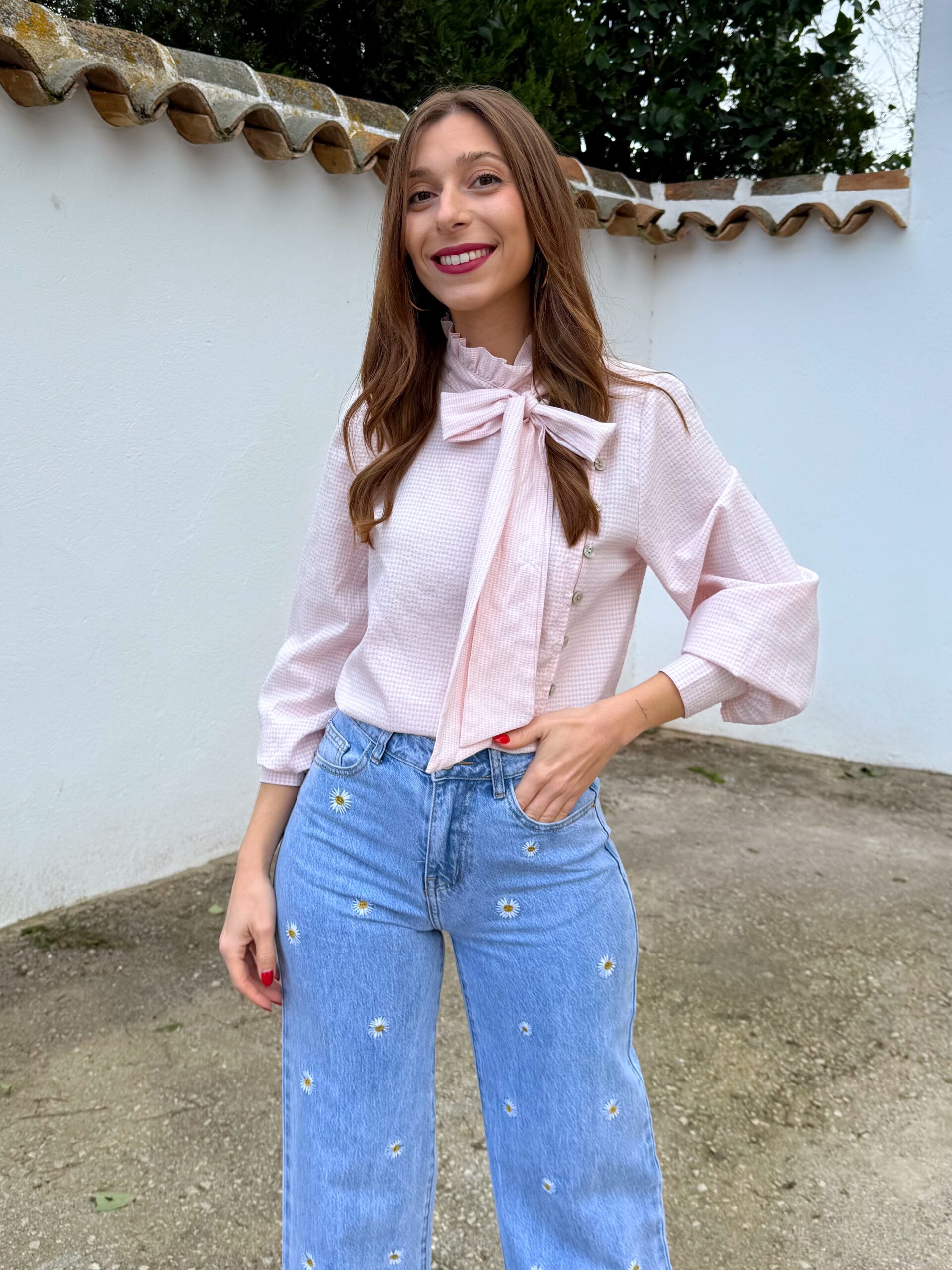 Camisa Sofía Vichy Rosa - Imagen 2