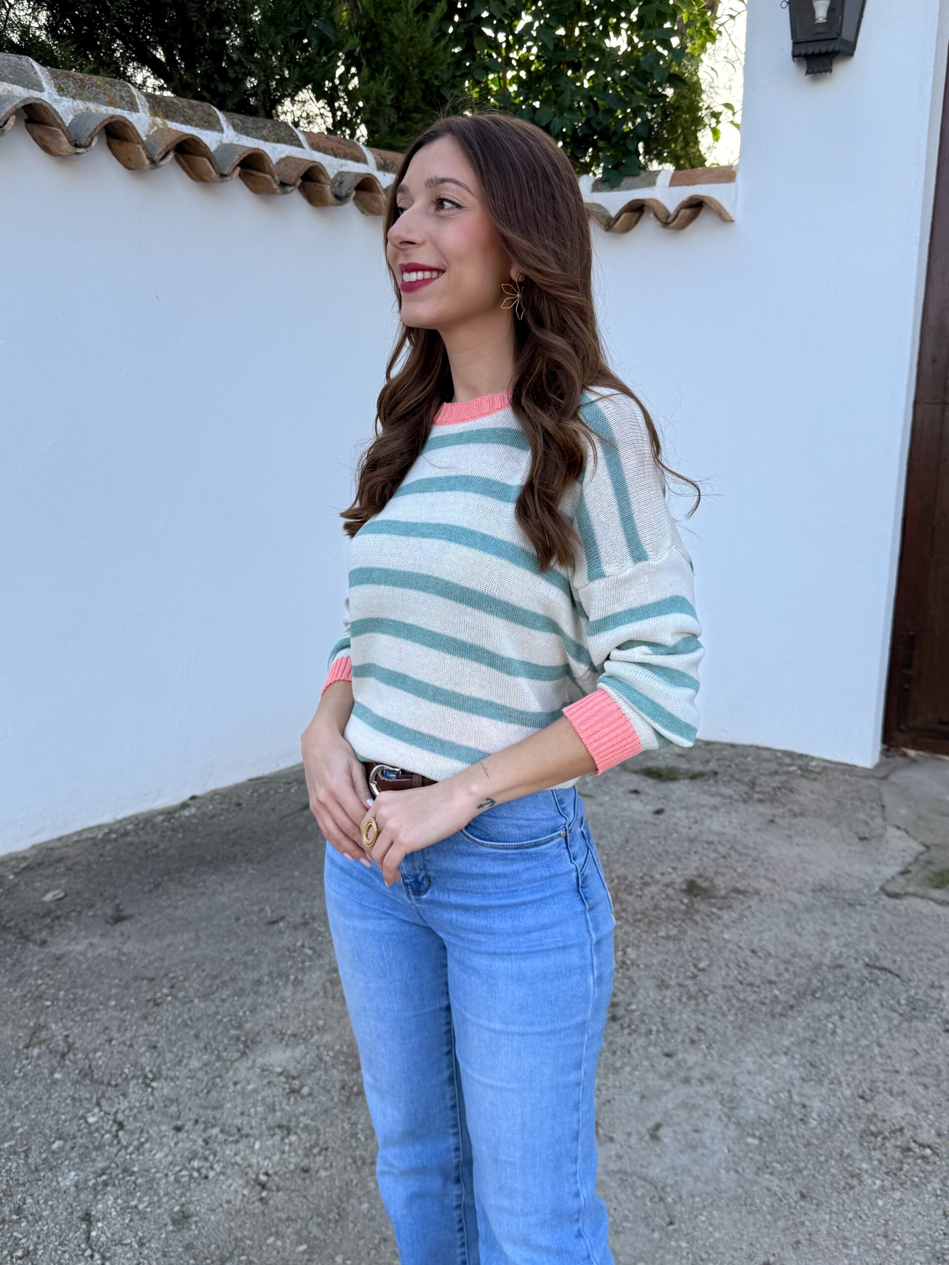 Jersey Hilo Rayas Aguamarina - Imagen 4