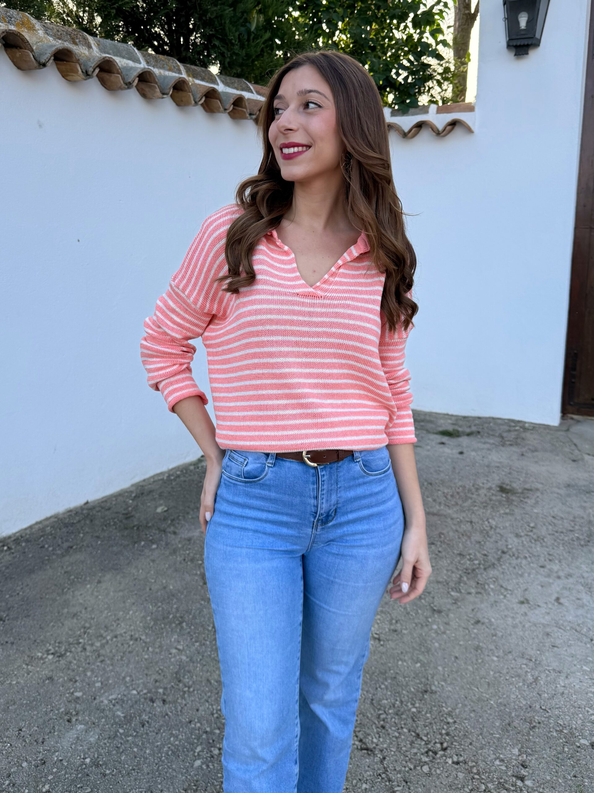 Jersey Cuello Abierto Coral - Imagen 4