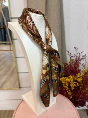 Pañuelo Seda Marrón