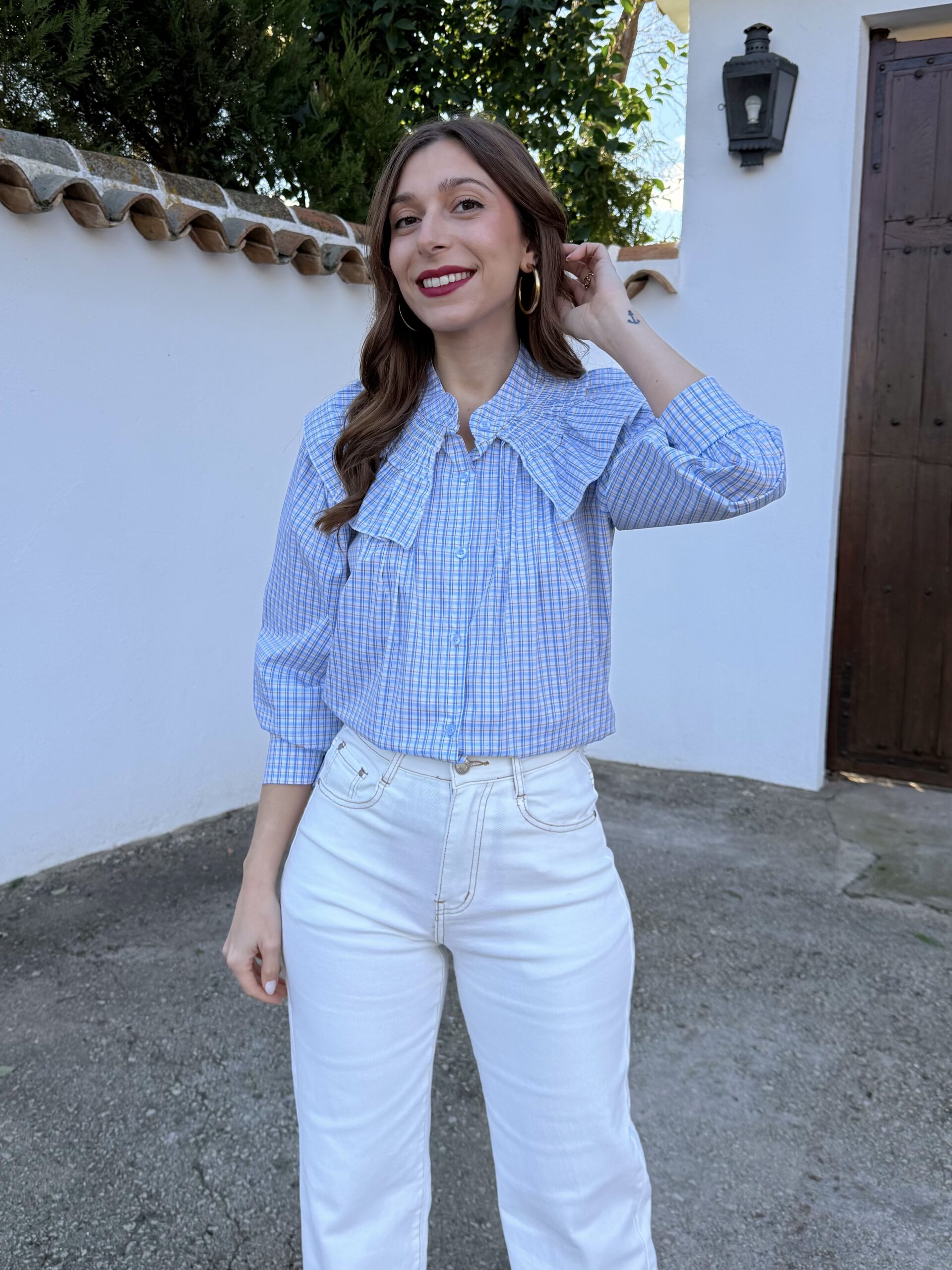 Camisa Cuello Alba Azul - Imagen 4