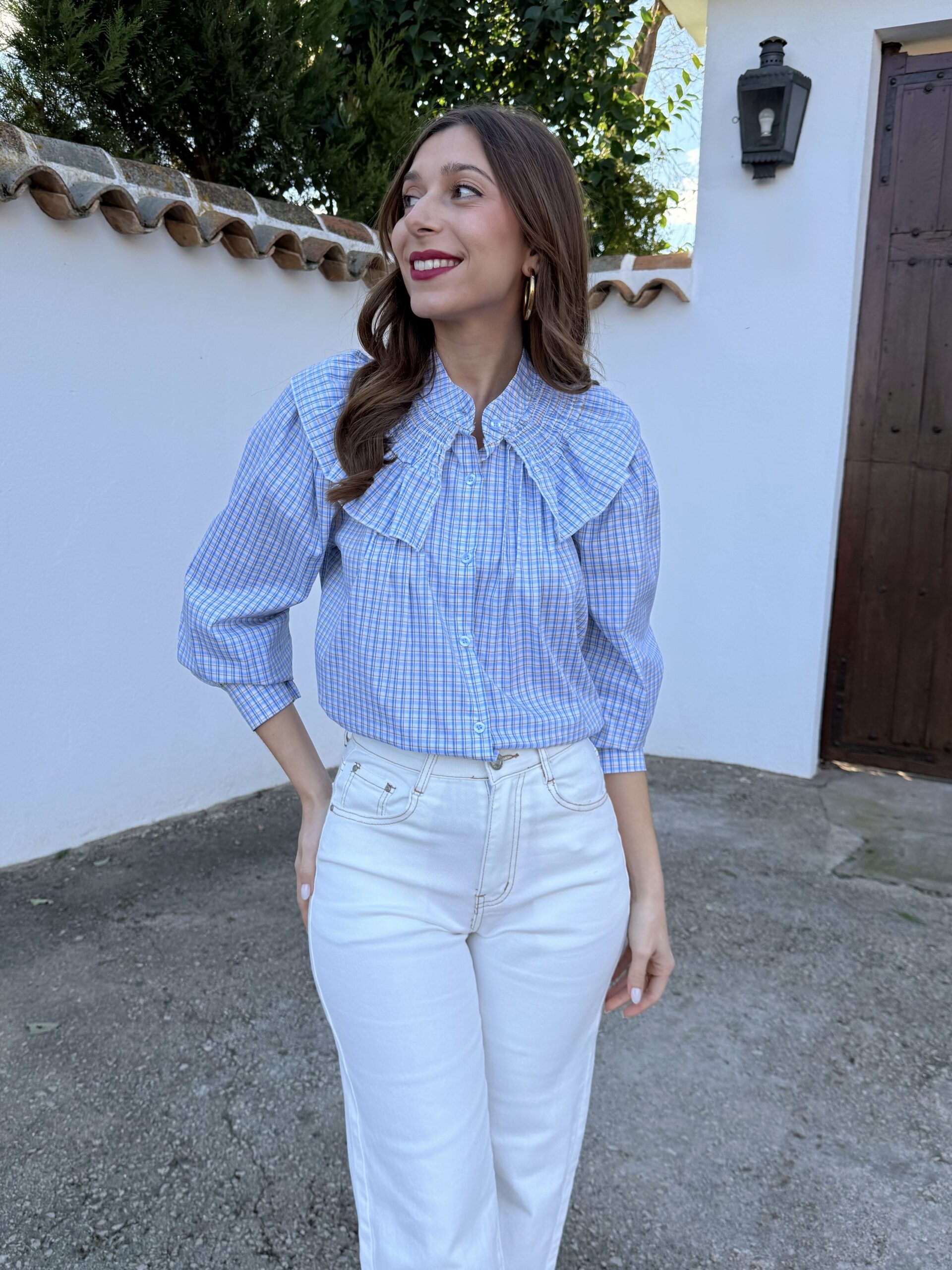 Camisa Cuello Alba Azul - Imagen 6