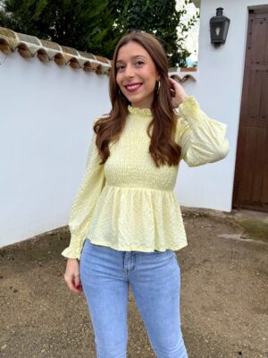 Blusa Panal Vichy Amarillo