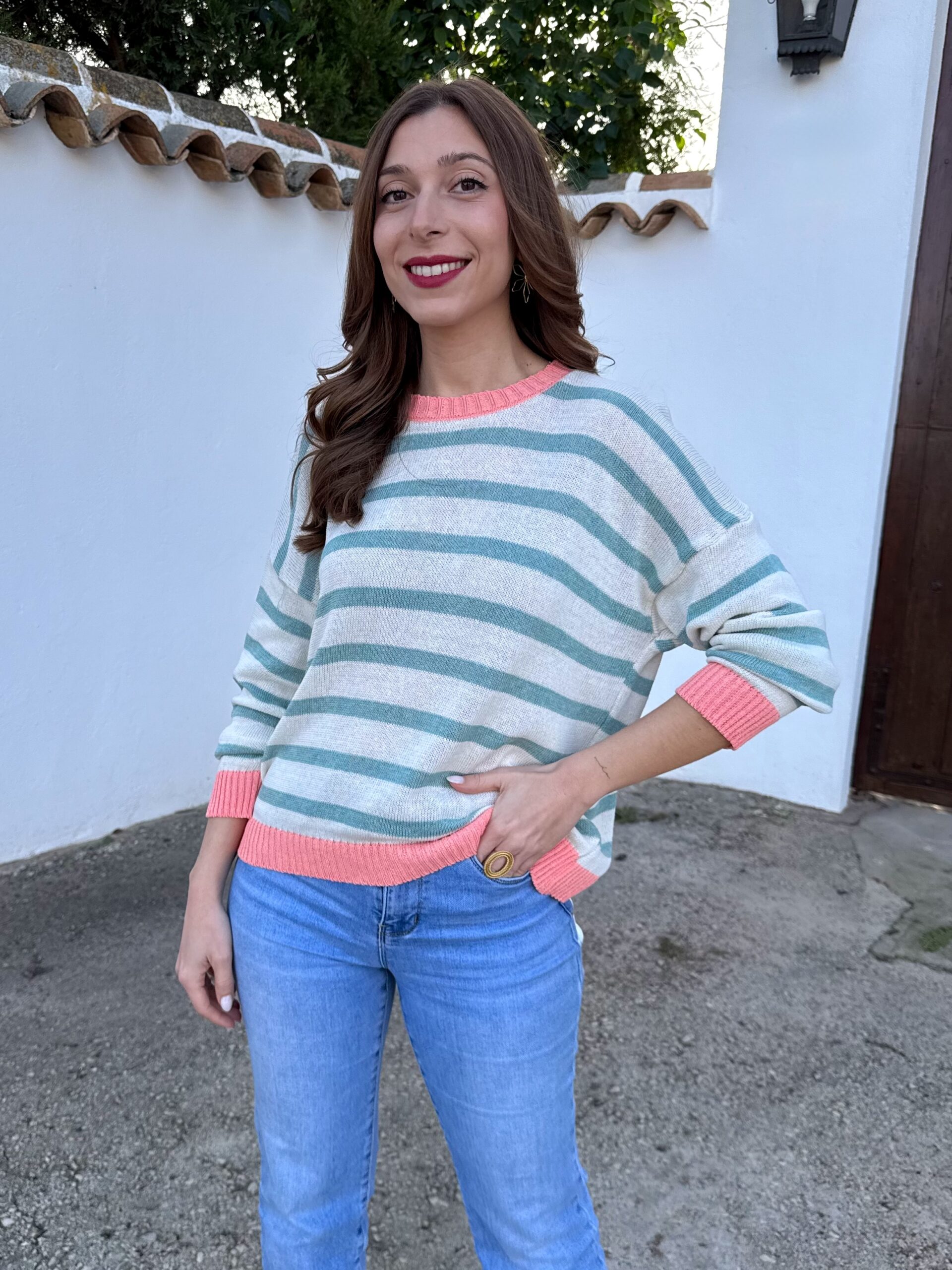 Jersey Hilo Rayas Aguamarina - Imagen 5