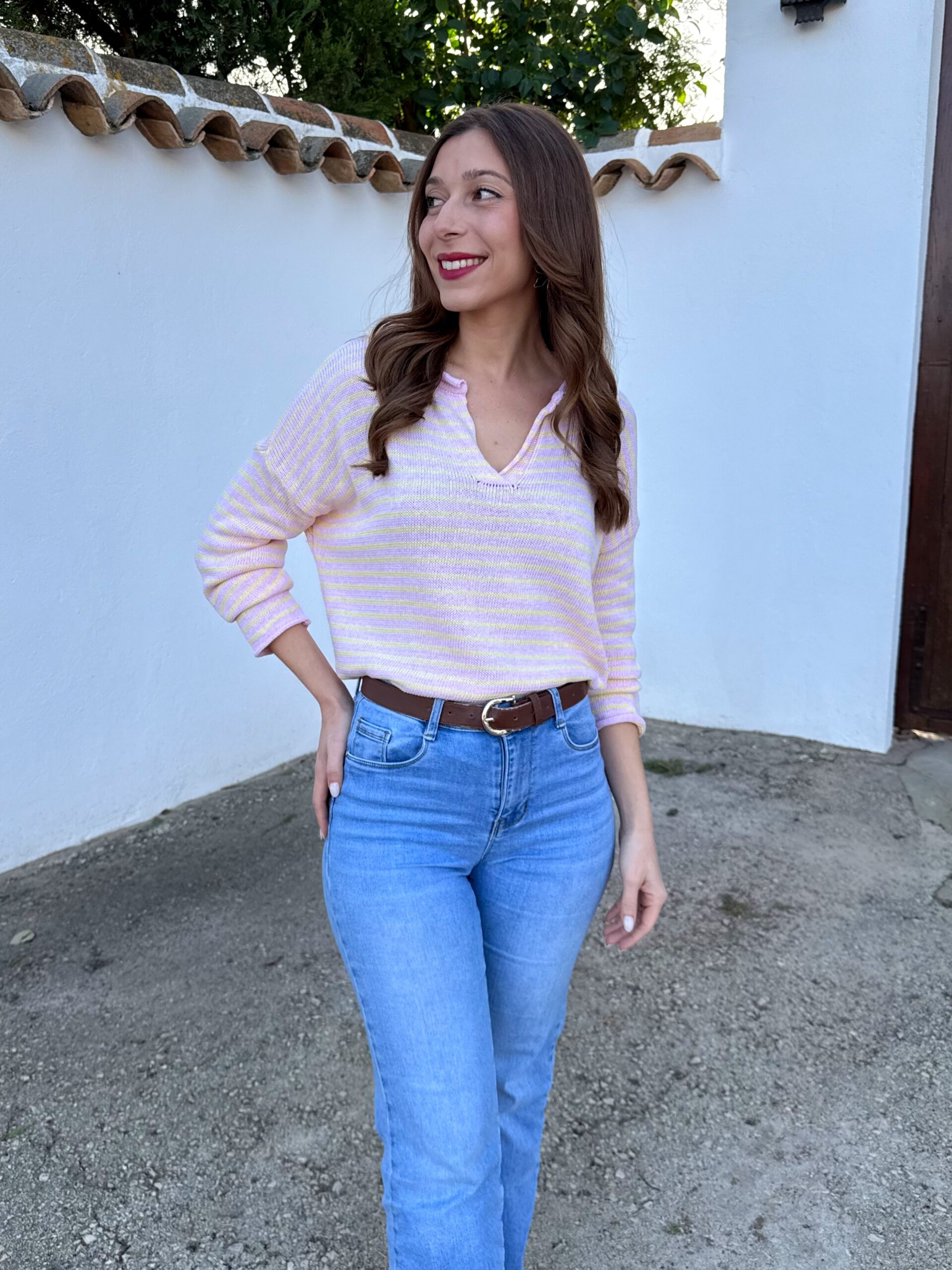 Jersey Cuello Abierto Rosa - Imagen 4