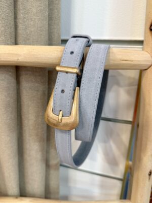 Cinturón Piel Azul Bebé