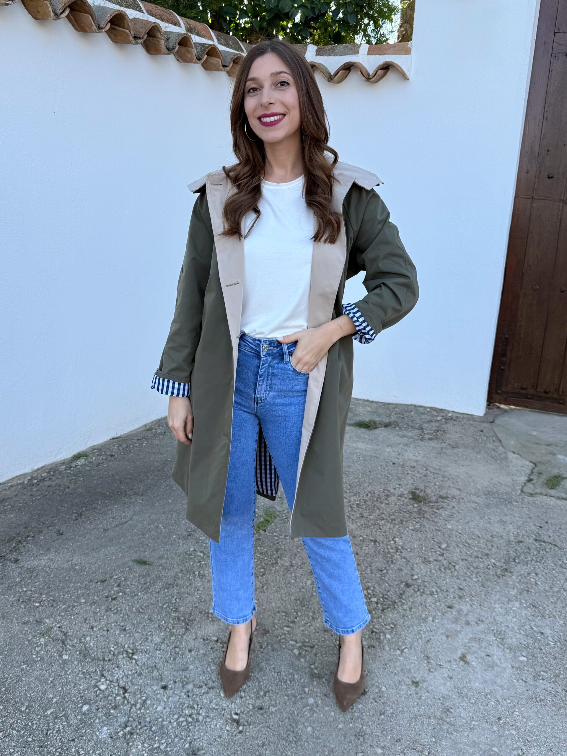 Gabardina Larga Verde Kaki - Imagen 5