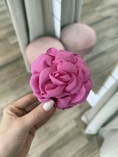 Pinza Flor Rosa Fucsia