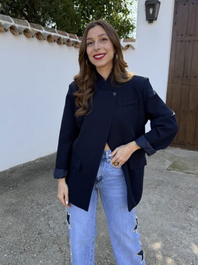 Blazer Cruzada Azul Marino