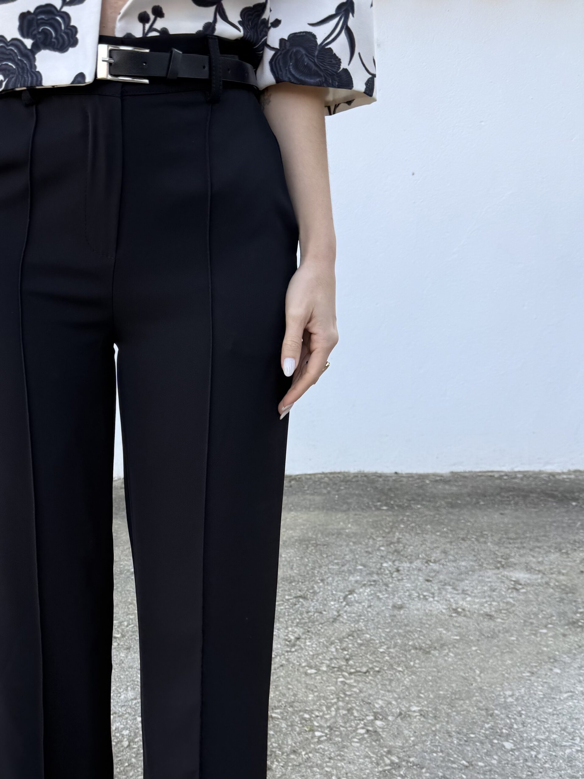 Pantalón Traje Cinturón Negro - Imagen 2