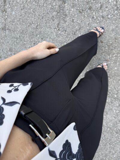 Pantalón Traje Cinturón Negro