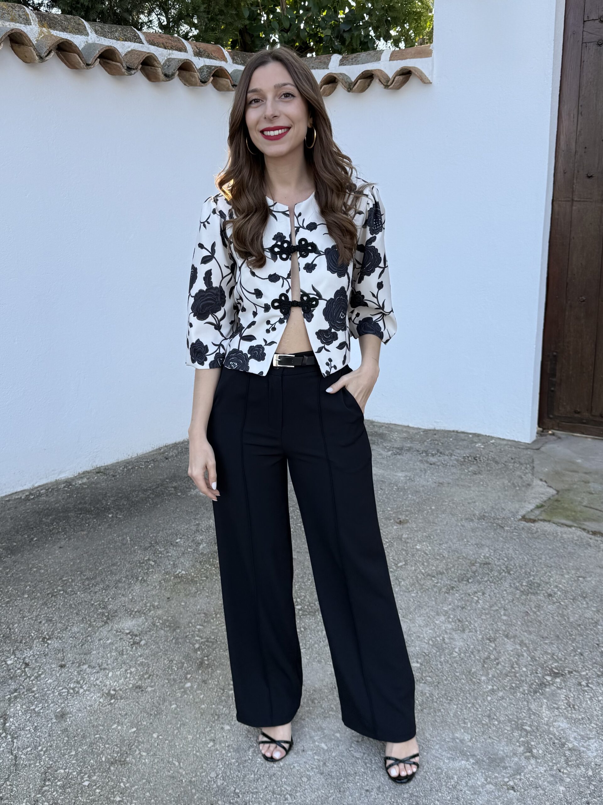 Pantalón Traje Cinturón Negro - Imagen 6