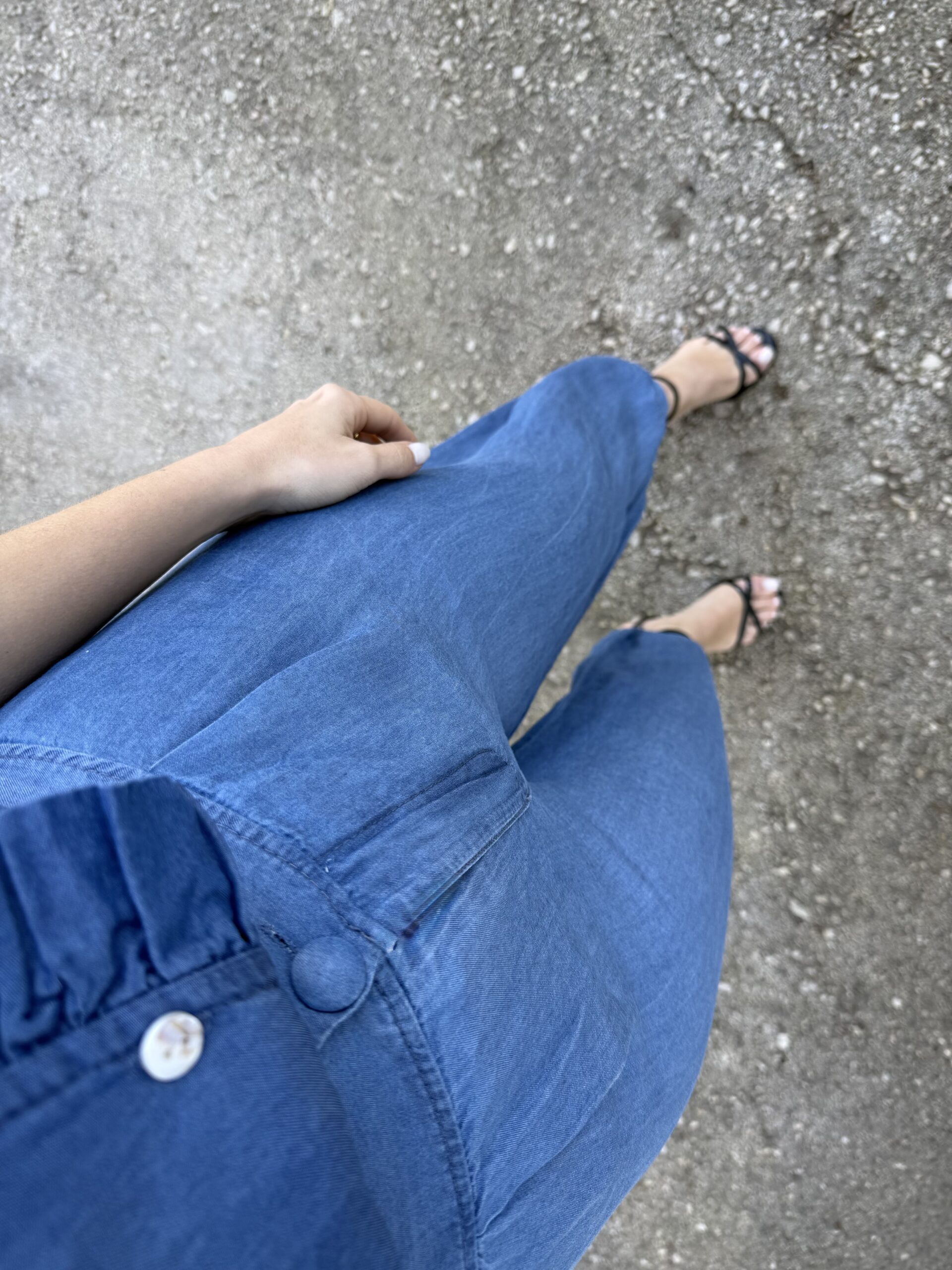 Pantalón Bombacho Denim Oscuro - Imagen 2