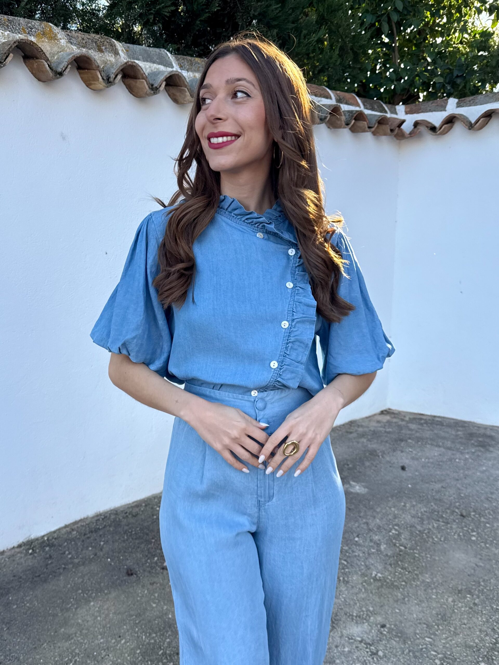 Camisa Elvira Denim Claro - Imagen 3