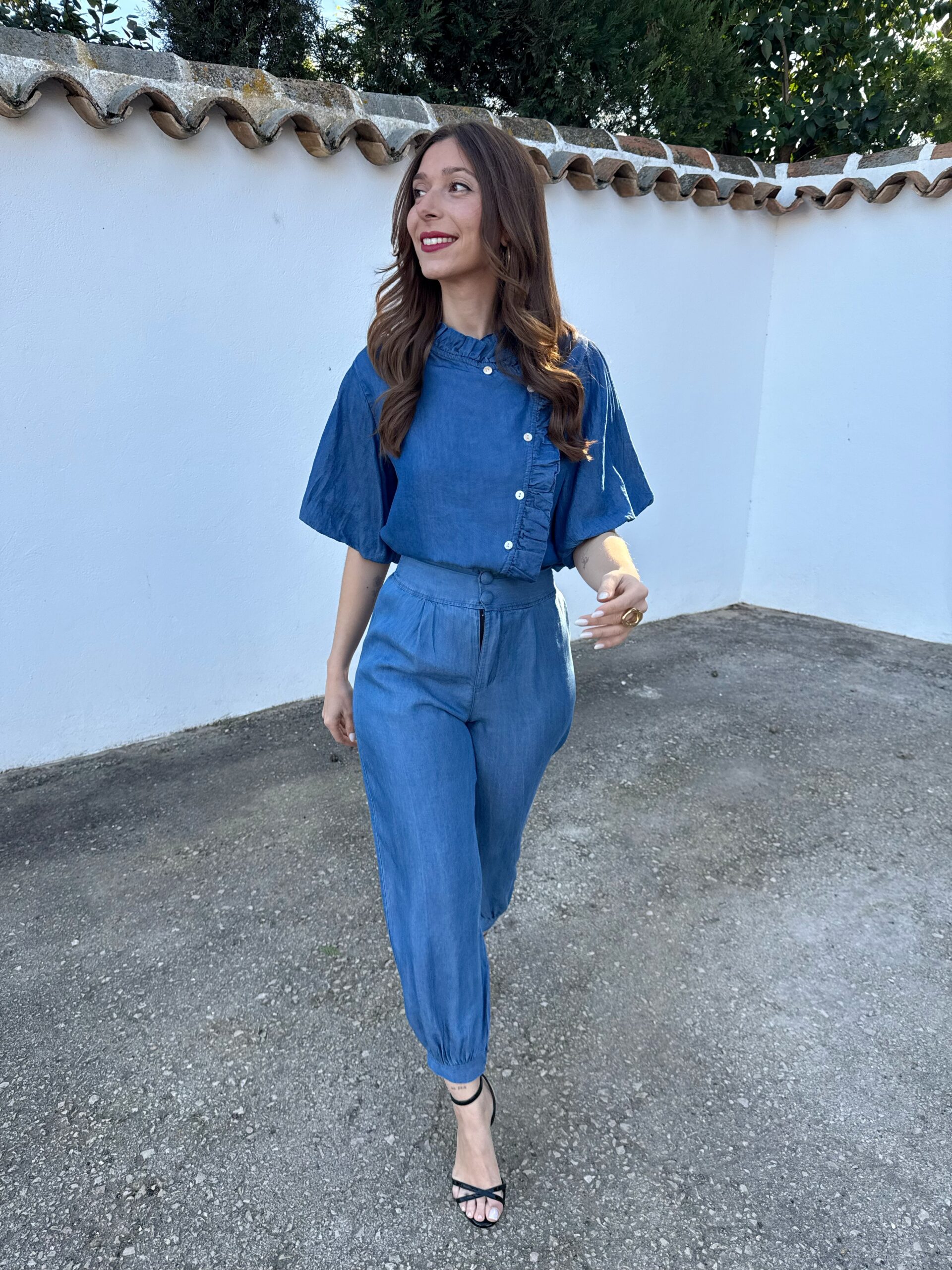 Pantalón Bombacho Denim Oscuro - Imagen 6