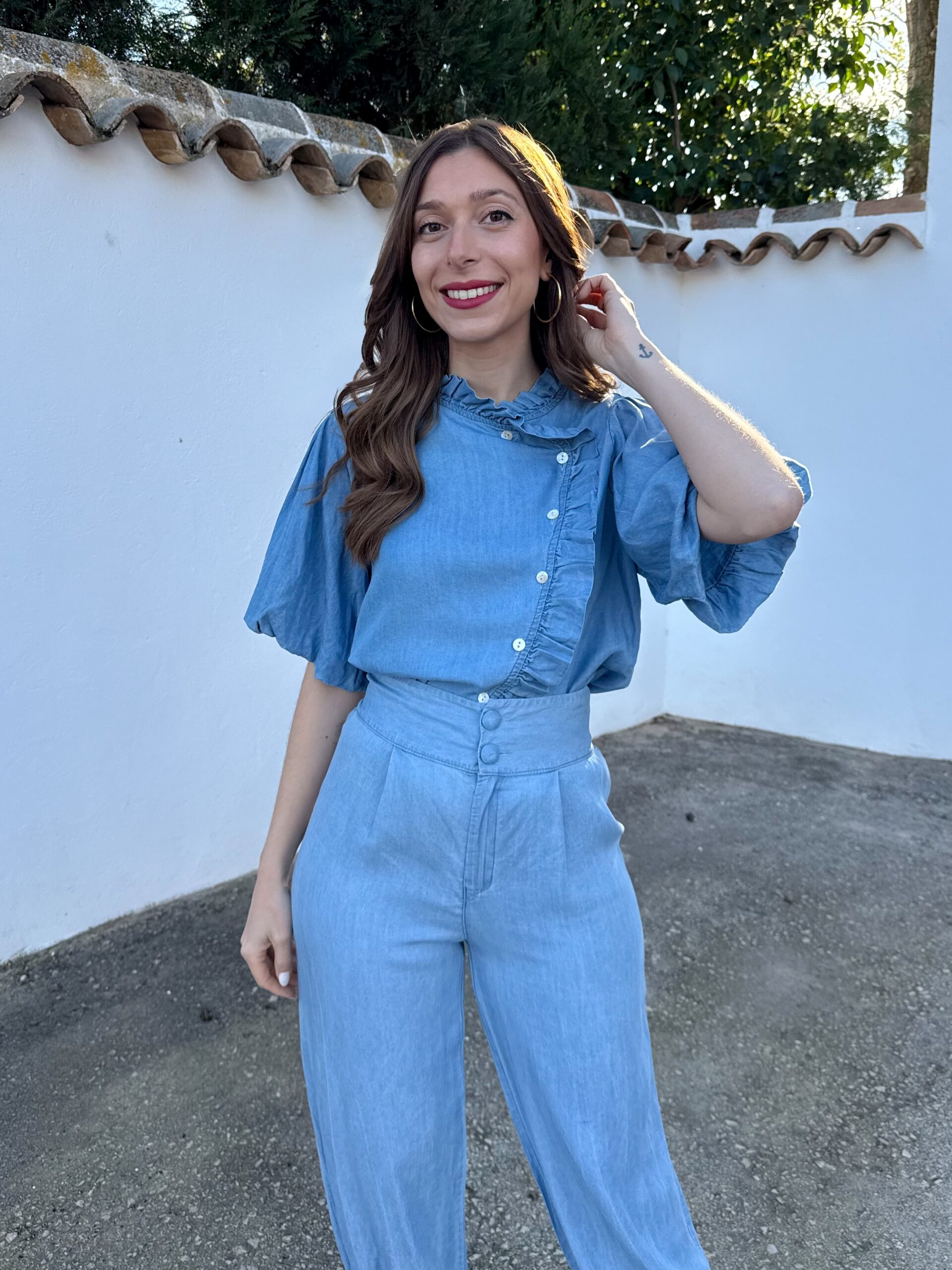 Camisa Elvira Denim Claro - Imagen 4