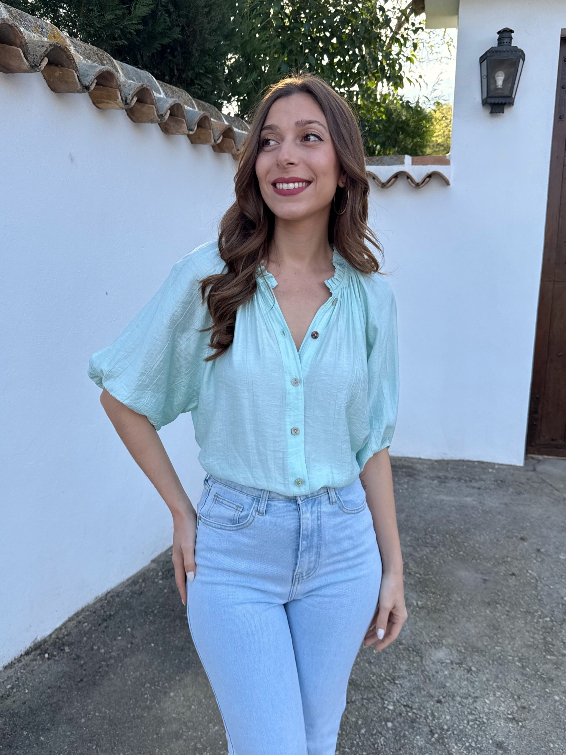 Camisa Fluida Diana Verde - Imagen 4