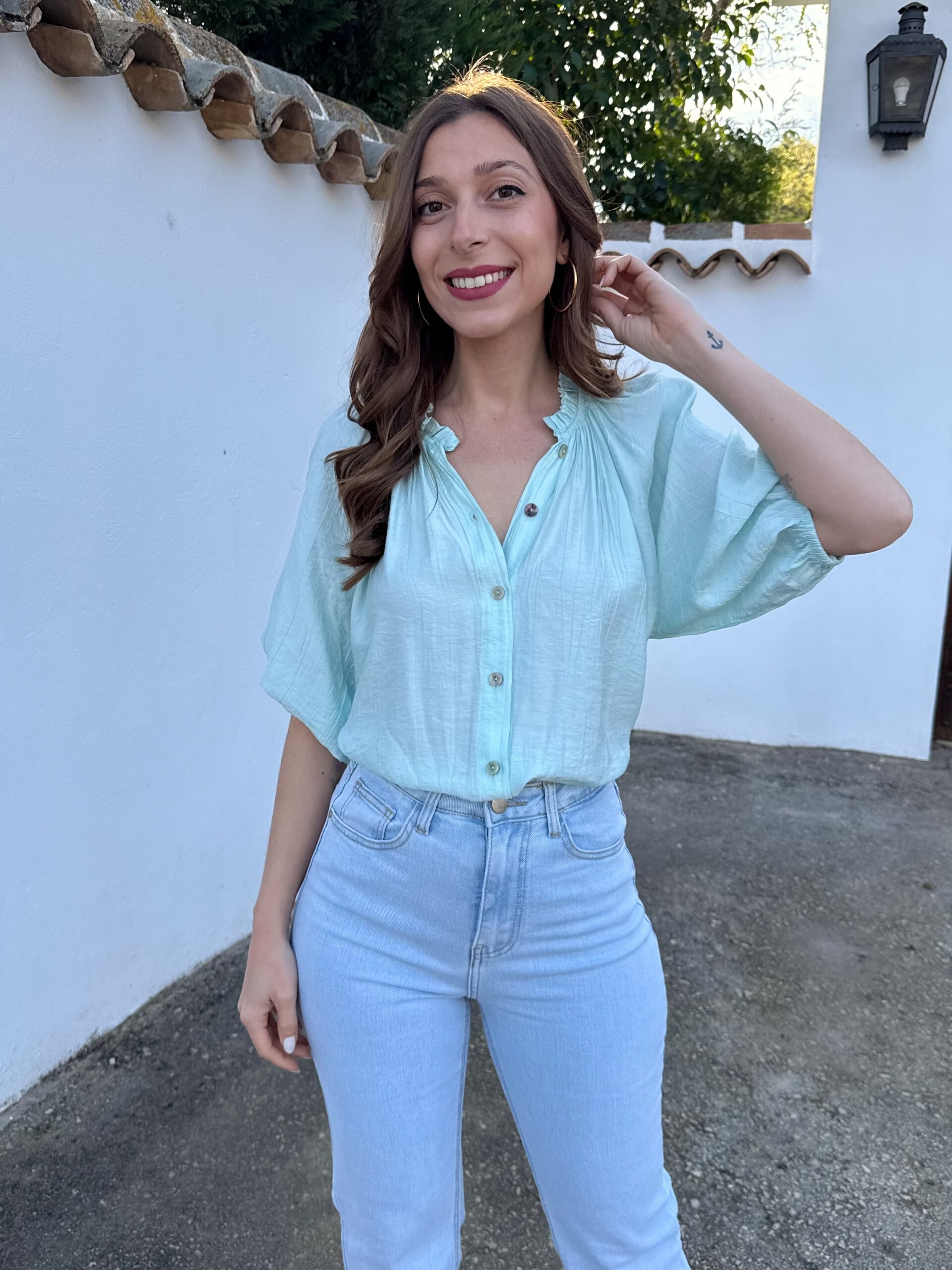 Camisa Fluida Diana Verde - Imagen 3