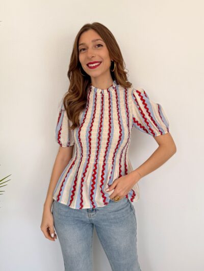 Blusa Mauri Azul Bebé - Talla única