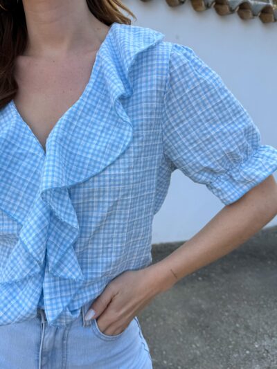 Blusa Claire Vichy Azul