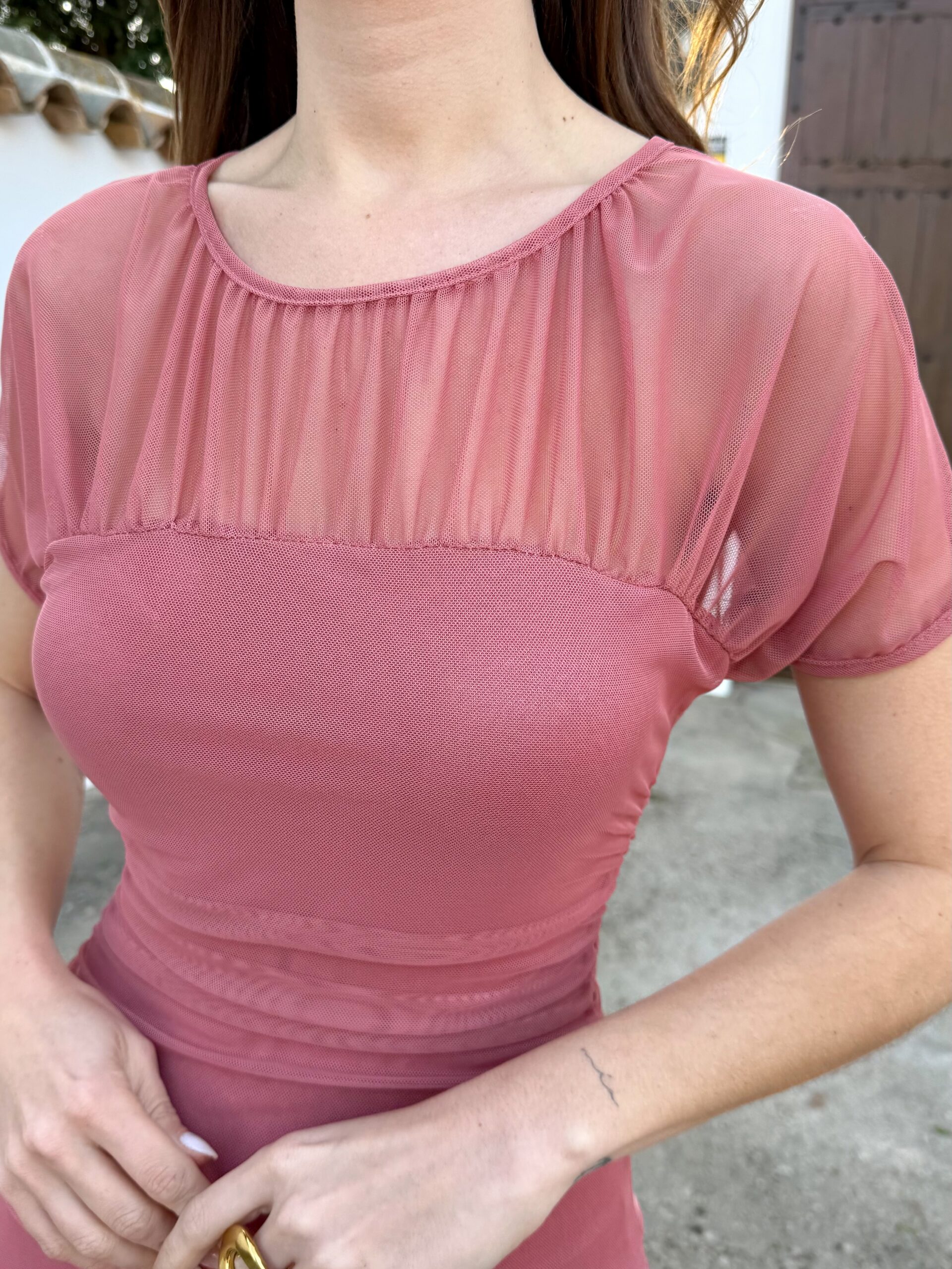 Vestido Esperanza Salmón - Imagen 2