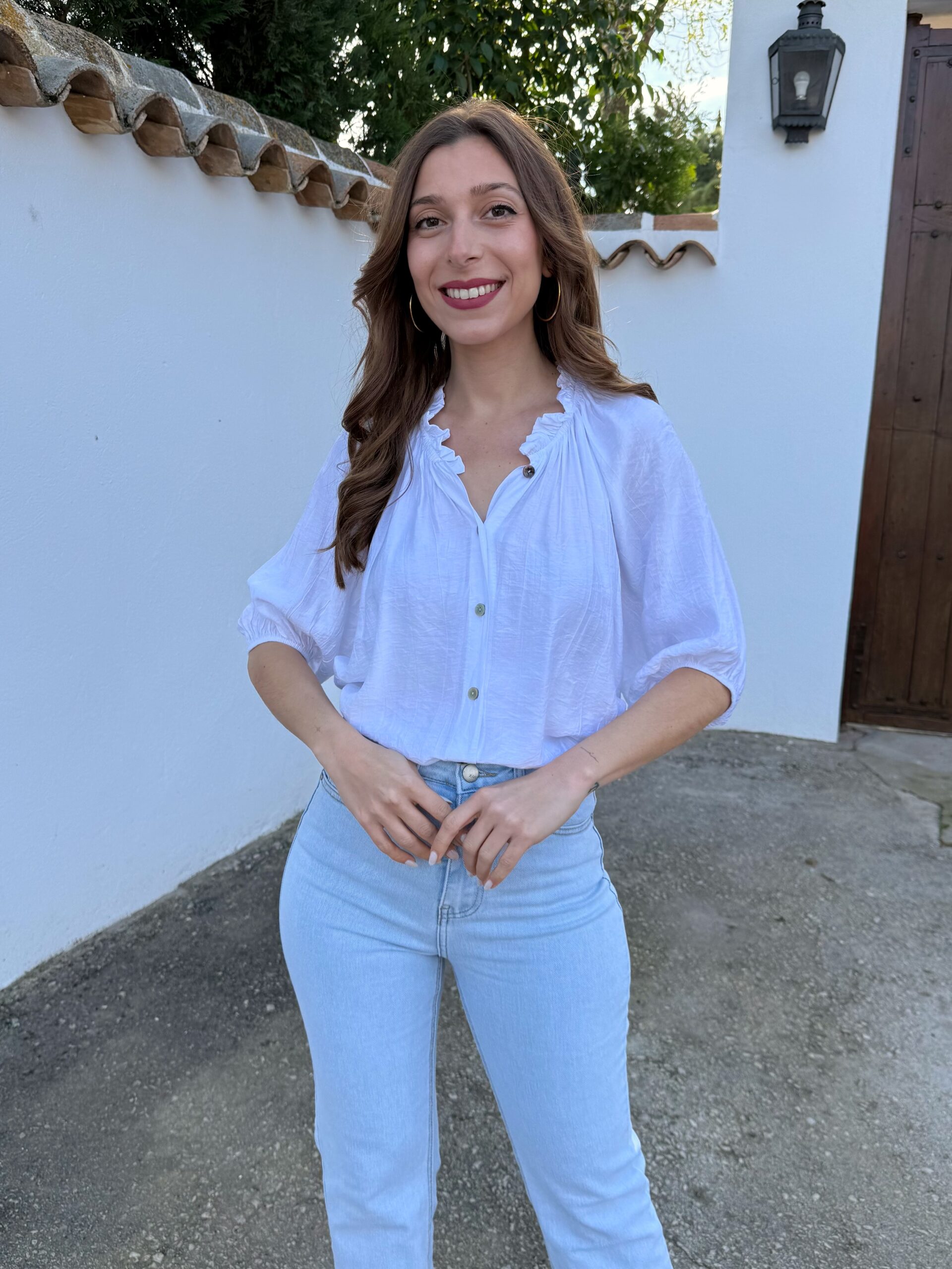 Camisa Fluida Diana Blanco - Imagen 2