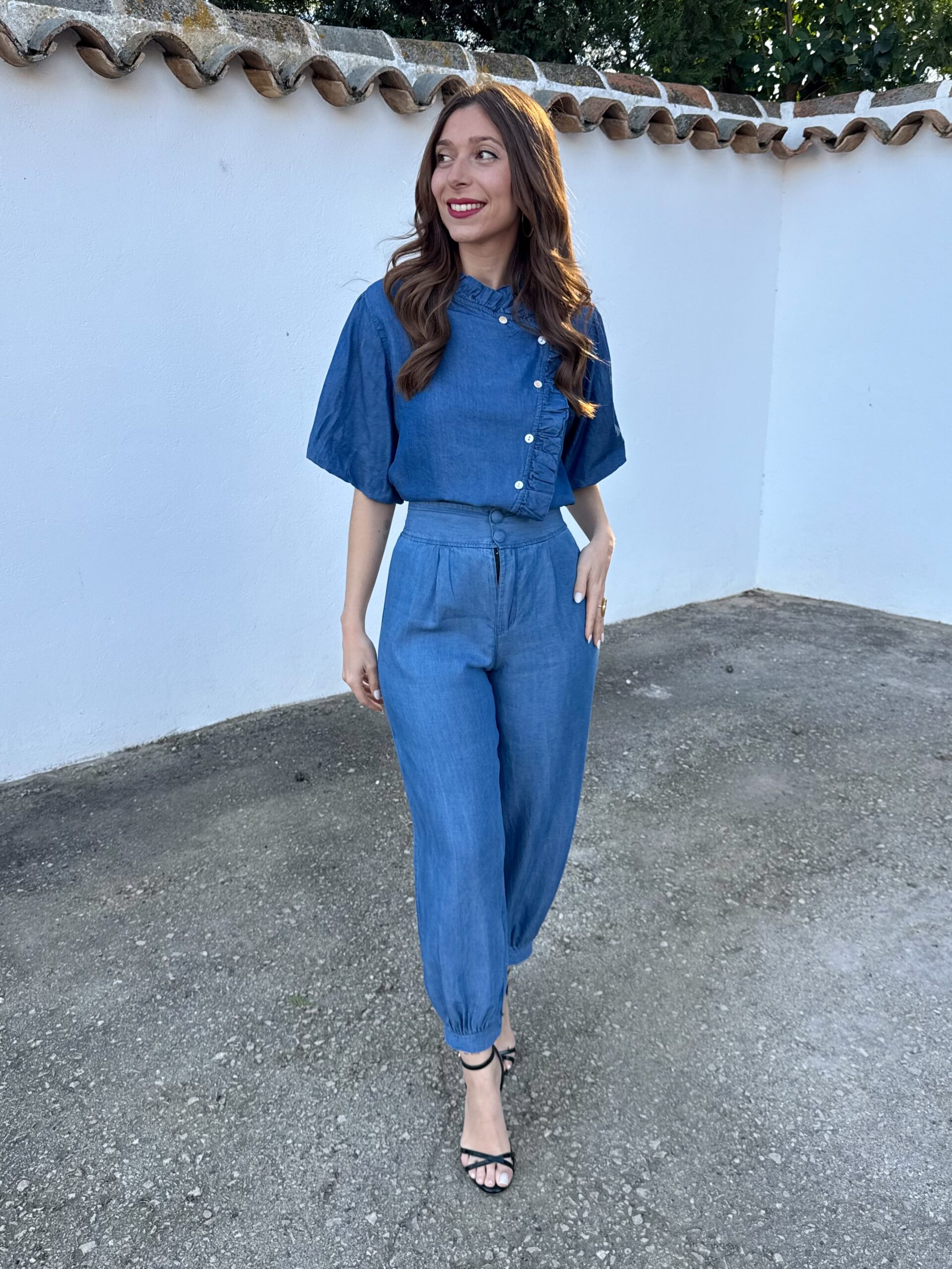 Pantalón Bombacho Denim Oscuro - Imagen 7