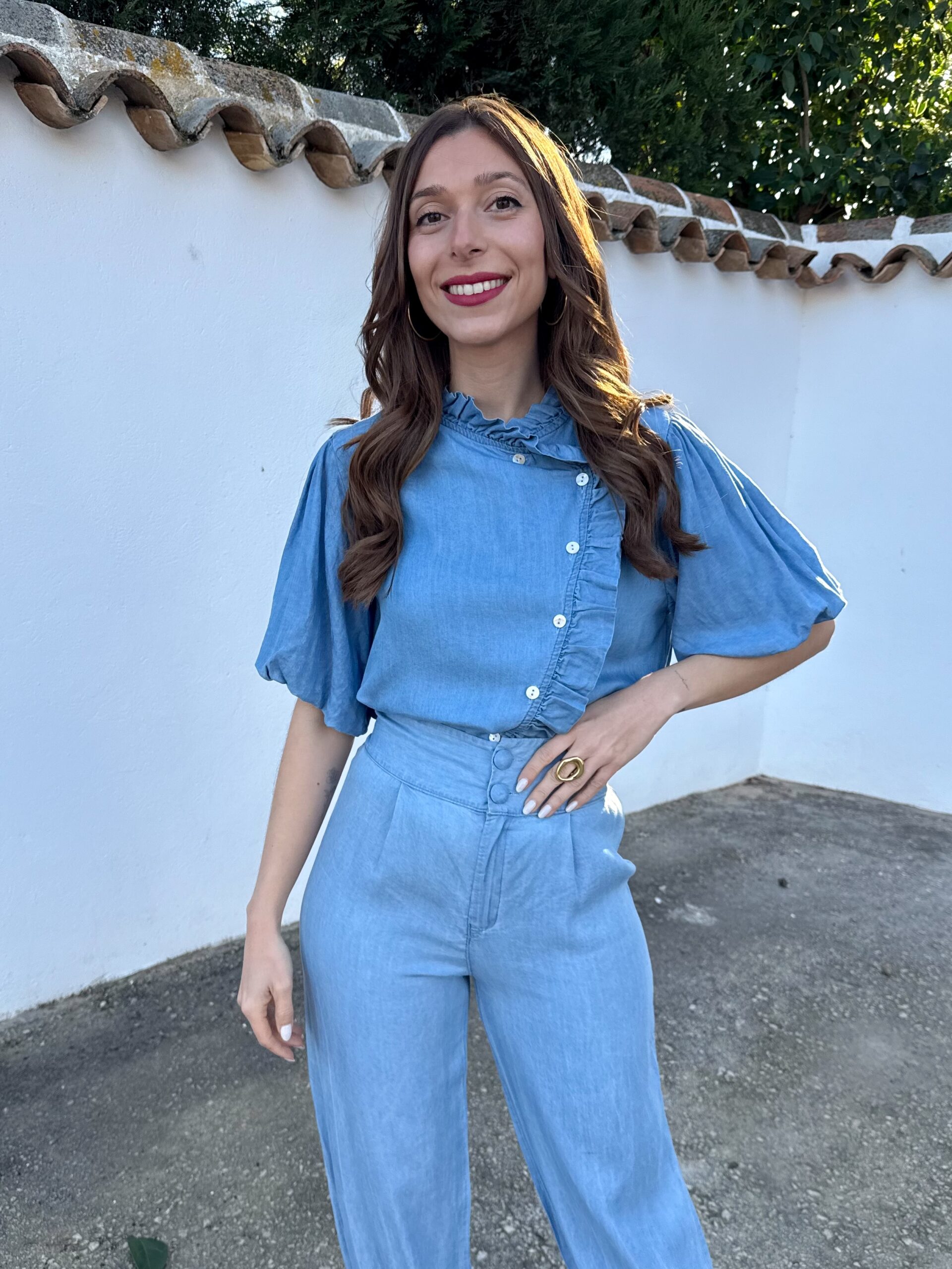 Camisa Elvira Denim Claro