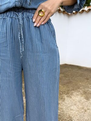 Pantalón Fluido Denim Oscuro