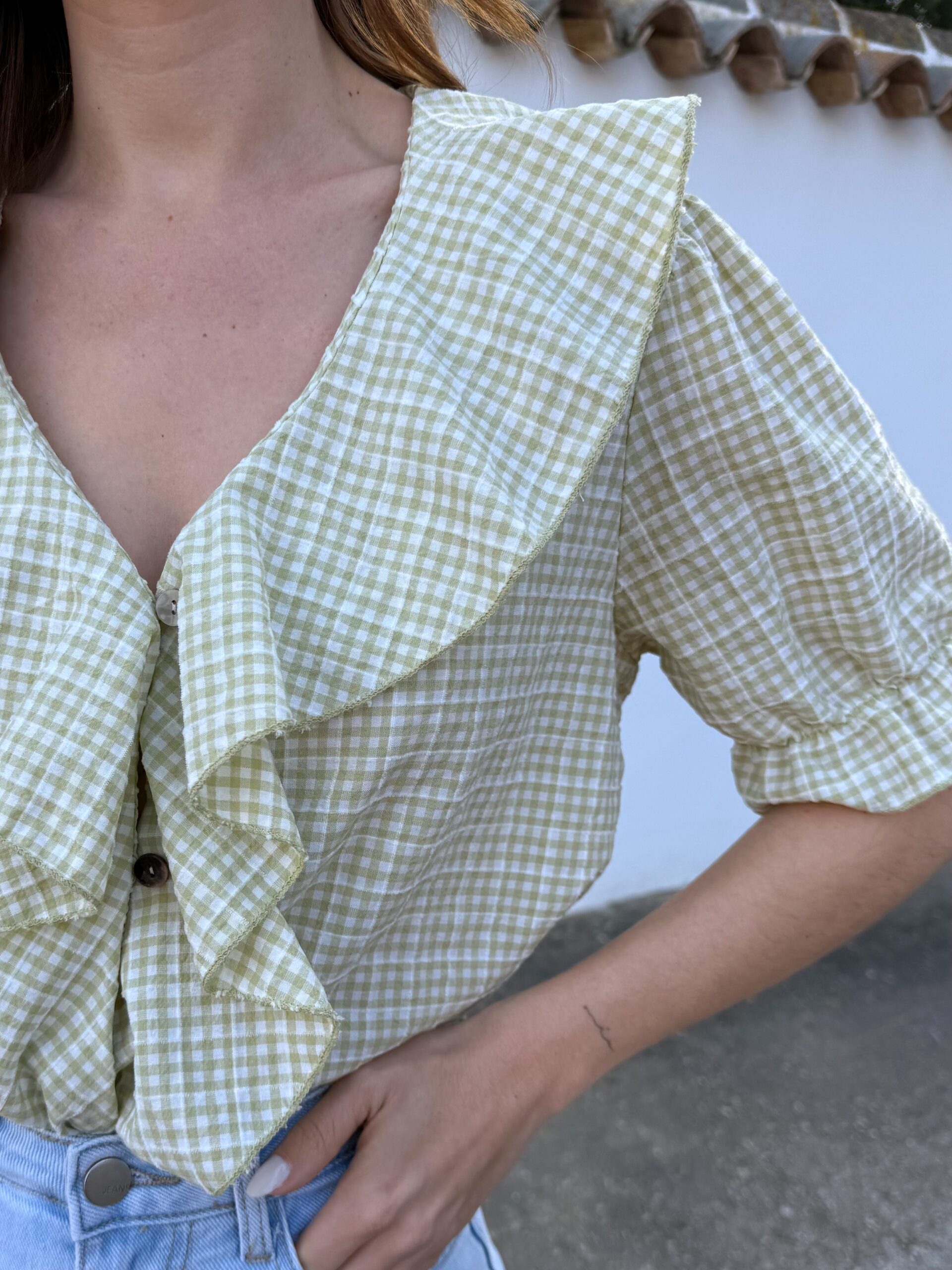 Blusa Claire Vichy Verde